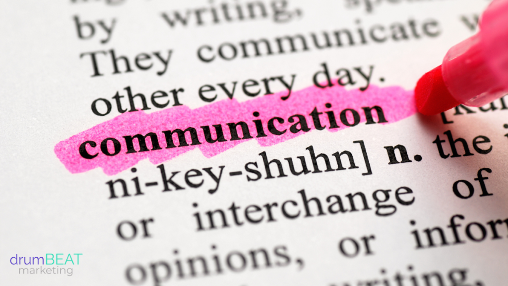 Communication highlighted on a page